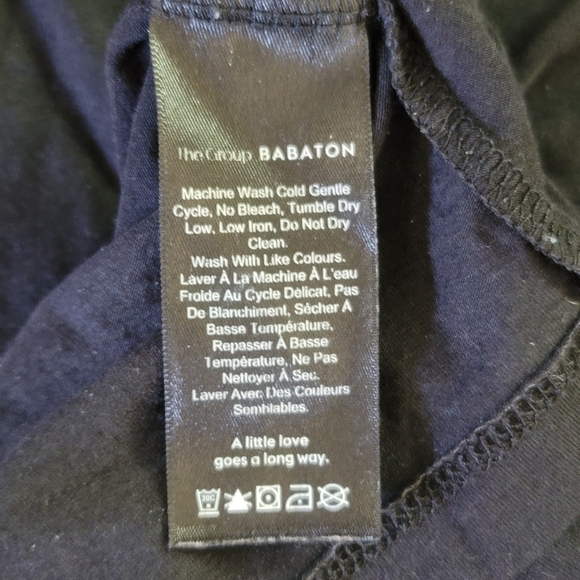 EUC Aritzia The Group Babaton Black Long Sleeve Twist Knot Top - Picture 4 of 5